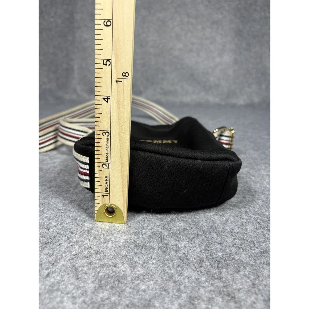 Tommy Hilfiger‎ Crossbody Camera Bag Small Black Striped Webbing Strap